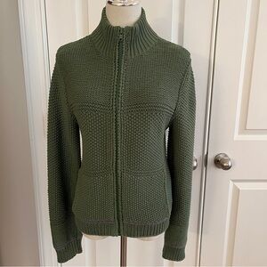 Jigsaw UK Olive Green Women's Turtleneck Sweater - L